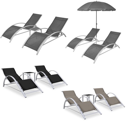 Sonnenliegen mit tisch - sonnenliegen,