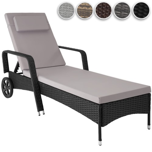 Alu polyrattan sonnenliege - polyrattan,